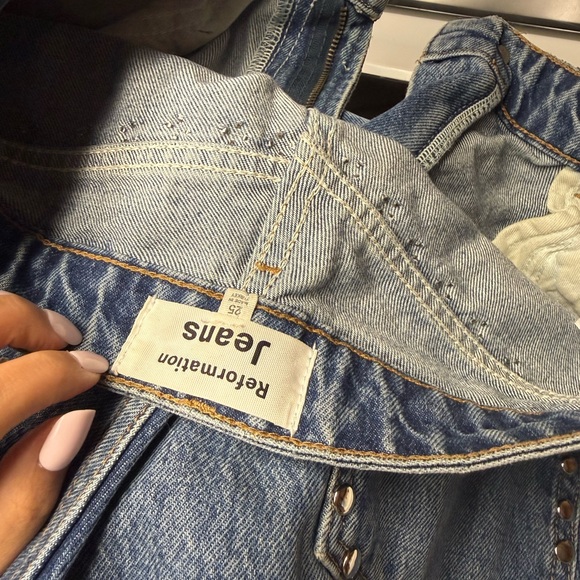 Reformation Cary High Rise Slouchy Wide Leg Jeans - Picture 8 of 8